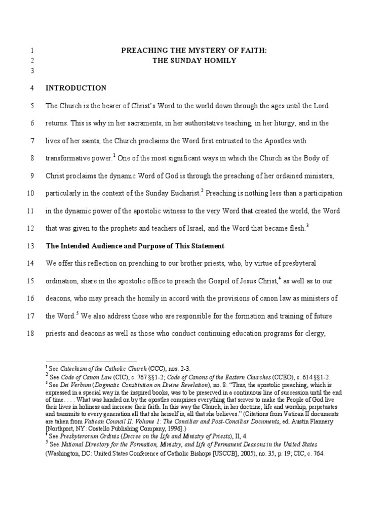 Preaching The Mystery of Faith - The Sunday Homily | PDF | Jesus | Mass ...