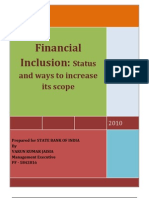 Financial Inclusion:: Status and Ways To Increase Its Scope