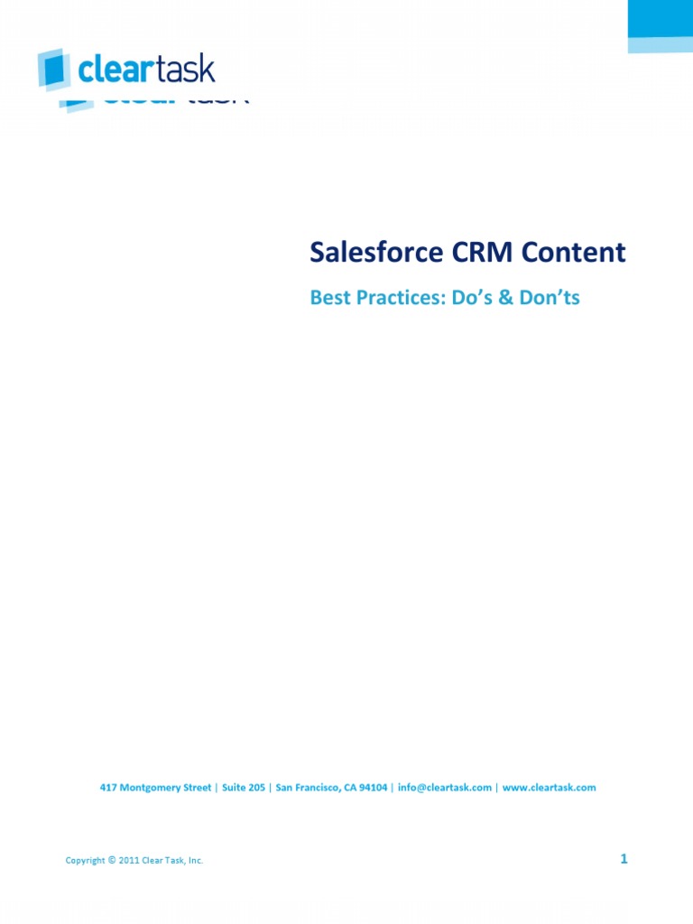 SF CRM Content Best Practices | PDF | Tag (Metadata) | Tab (Gui)