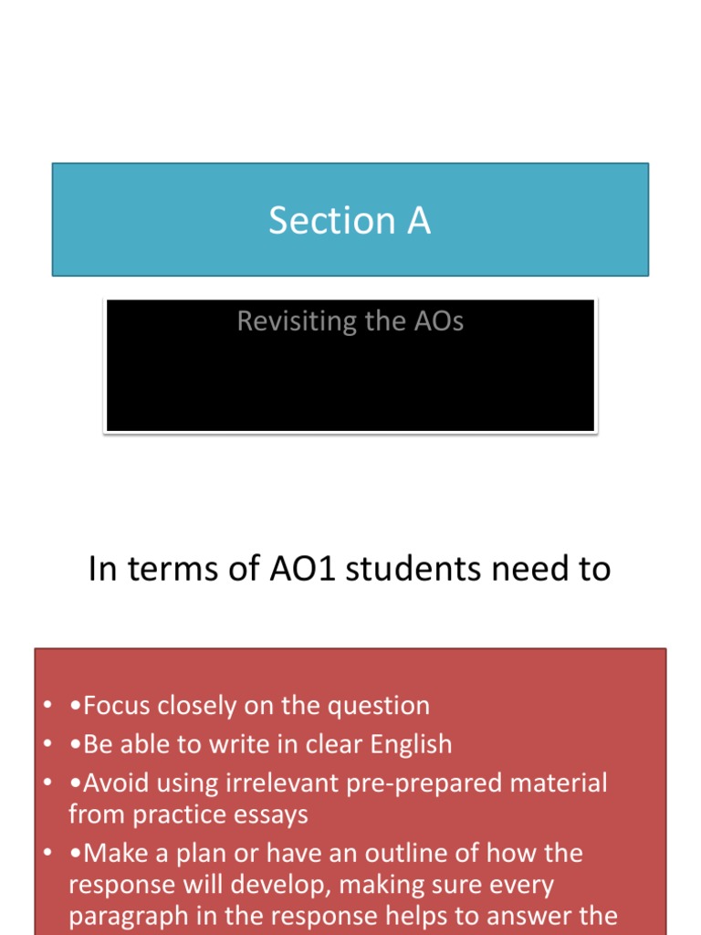 Section A: Revisiting The Aos | PDF