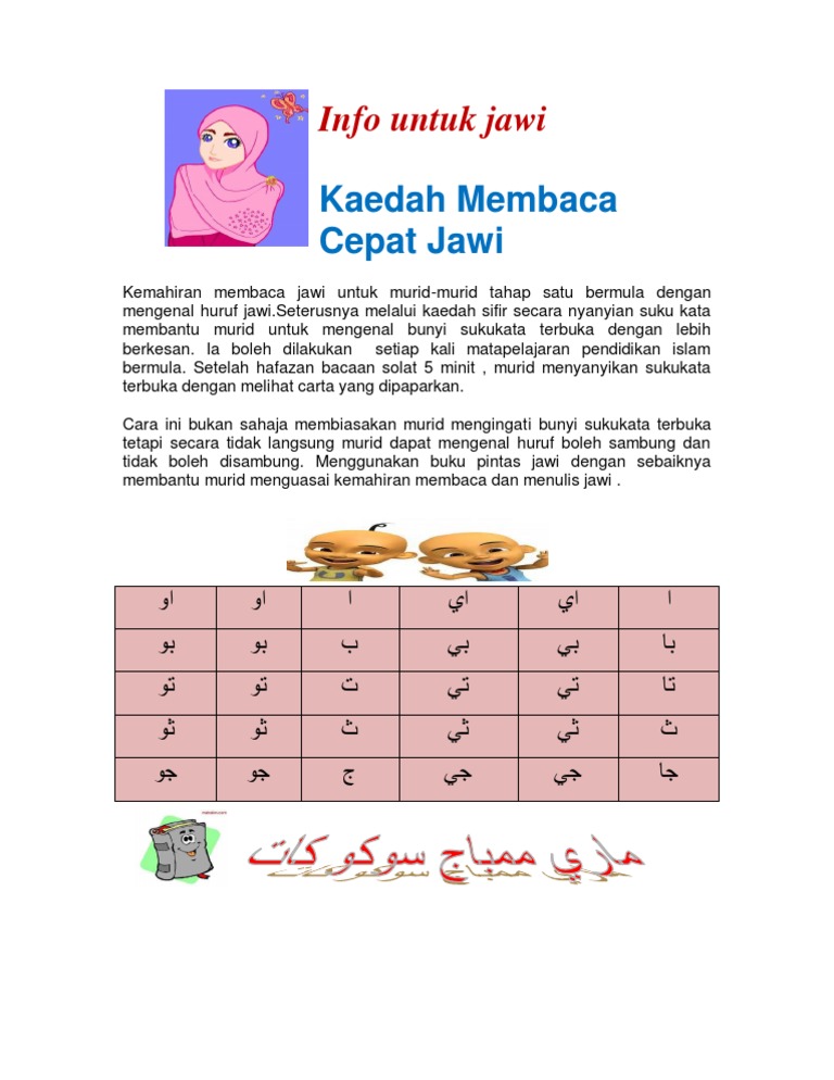 Info Untuk Jawi Kaedah Membaca Cepat Jawi