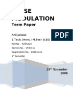 Pulse Modulation: Term Paper