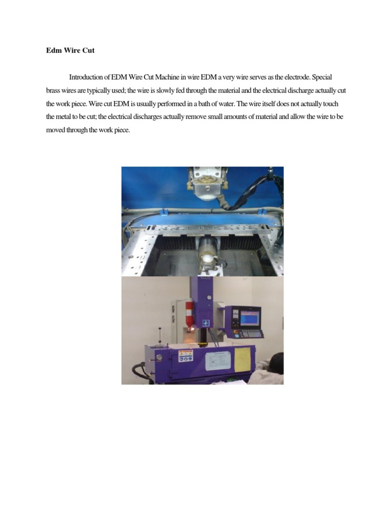 Edm Wire Cut | PDF | Technology & Engineering