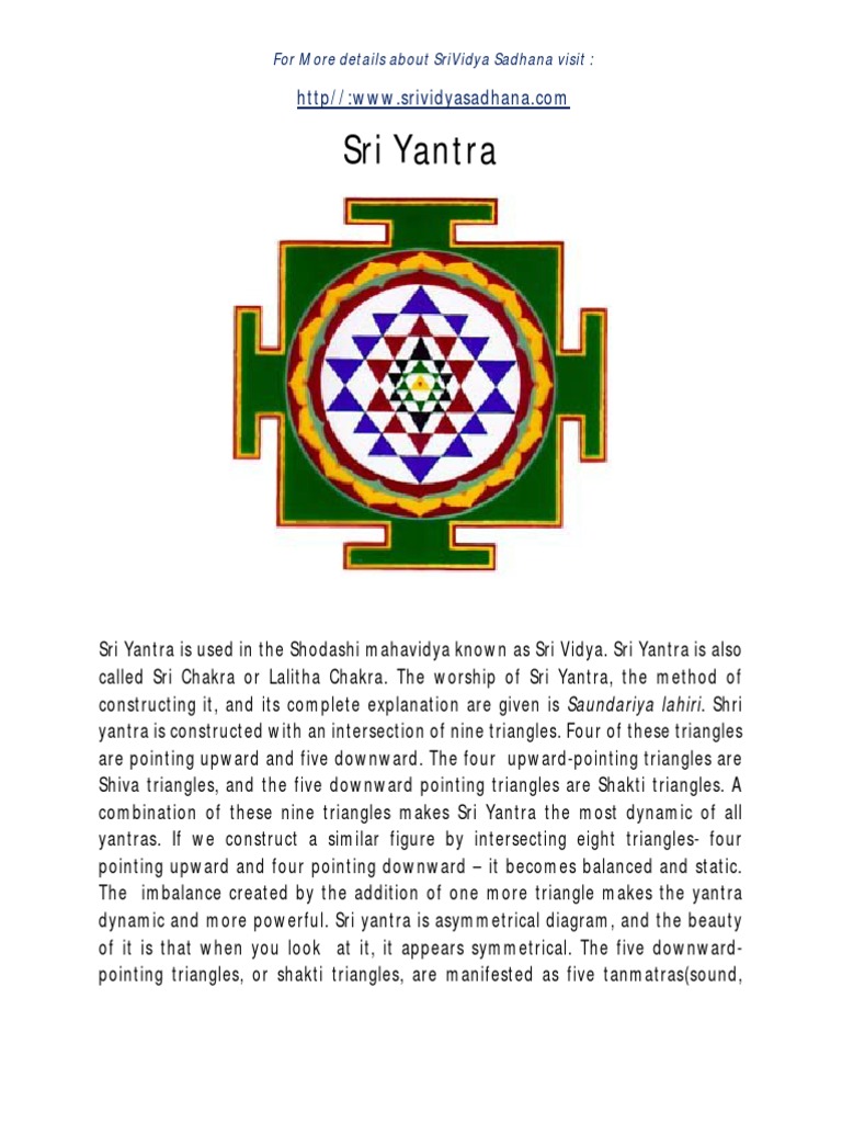 Sri Chakra | PDF | Advaita | Spirituality