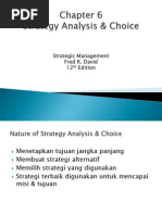 Chapter 6 Analysis & Strategy Choice Fred R. David