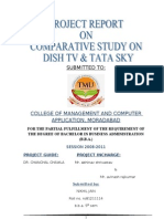 Project Report On Comparative Study On Dish TV Amp Tata Sky 111111110627 Phpapp02