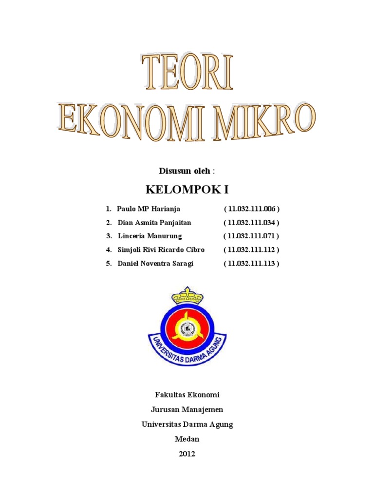 Makalah Teori Ekonomi Mikro