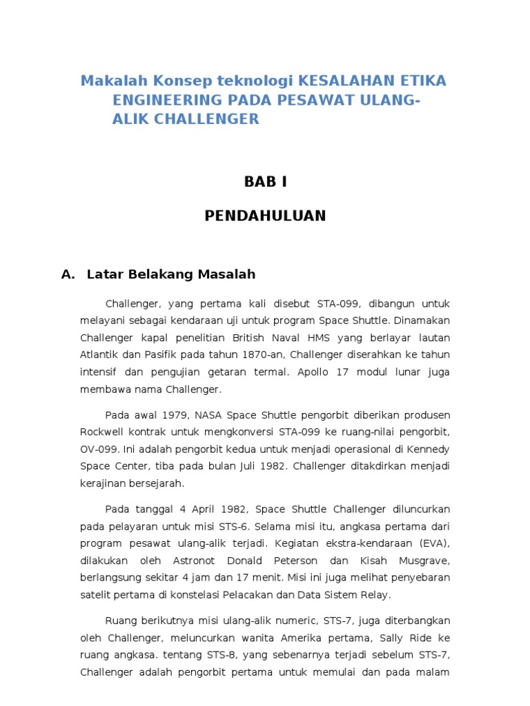 Contoh Makalah Konsep Teknologi Kesalahan Etika