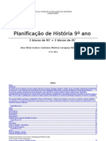 Planificação História 9º Ano