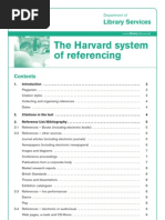 The Harvard System of Referencing