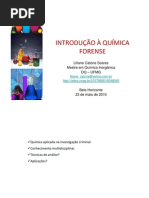 INTRODUÇÃO À QUÍMICA FORENSE
