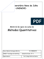 Métodos Quantitativos UNINOV