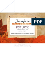 11-21-12 Thanksgiving Day Potluck