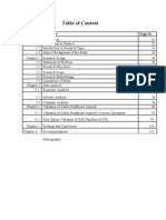 Table of Contents and Analysis of Cadila Healthcare Limited