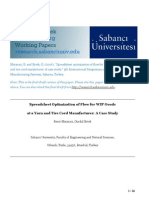 Spreadsheet Optimization of Flow For WIP Goods at A Yarn and Tire Cord Manufacturer: A Case Study