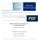 Supplier and Buyer Driven Channels in A Two-Stage Supply Chain