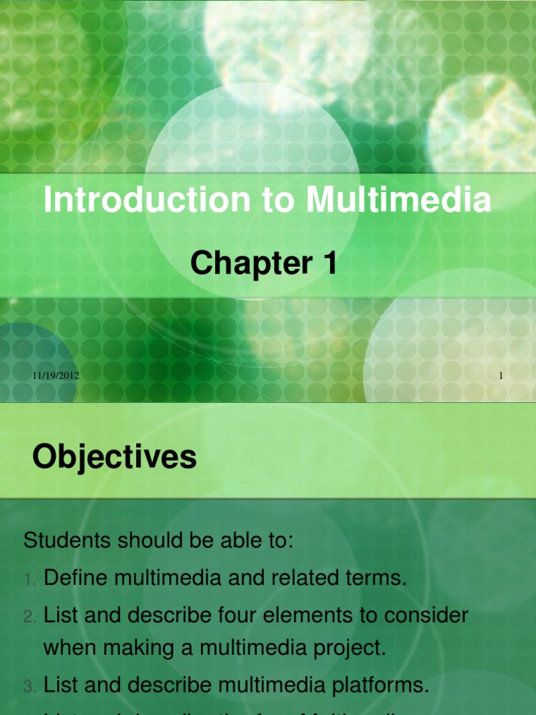 Lecture 1 Intro To MM | PDF | Multimedia | Macintosh