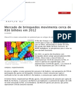 Mercado de Brinquedos Movimenta Cerca de R$6 Bilhões em 2012