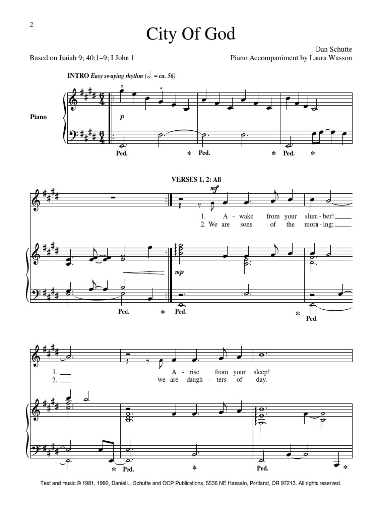 City of GodDan Schutte PDF Teori Musik Elemen Musik