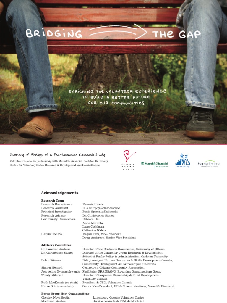 Bridging The Gap English PDF | PDF | Volunteering | Employee Retention