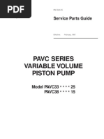 Parker (PAVC33 PAVC38) Hydraulic Piston Pumps Service Literature Service Parts