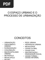O Espaço Urbano