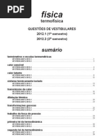 Física - Termofisica Questões de Vestibuar 2012