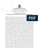 Ata da Reunião da Agenda territorial nº 08 2011