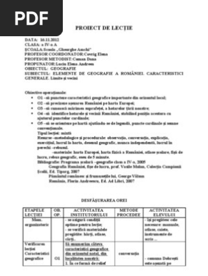 Proiect Didactic