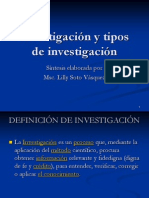 Clasificacion de La Investigacion