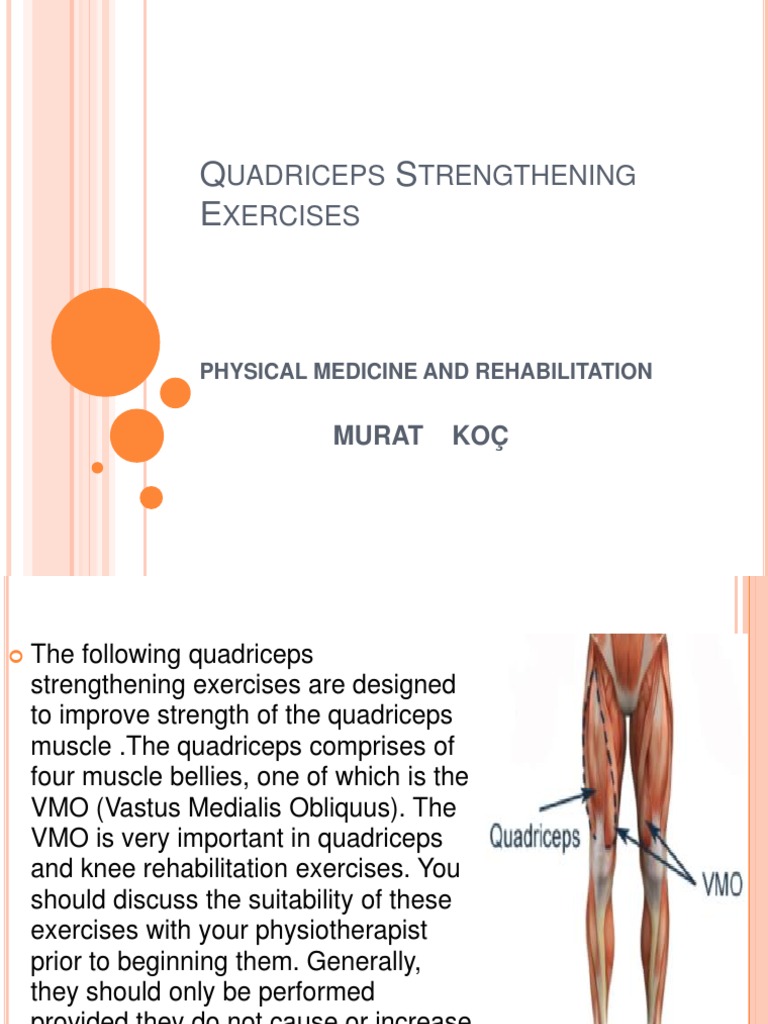 Quadriceps Strengthening Exercises | PDF | Knee | Physical Exercise