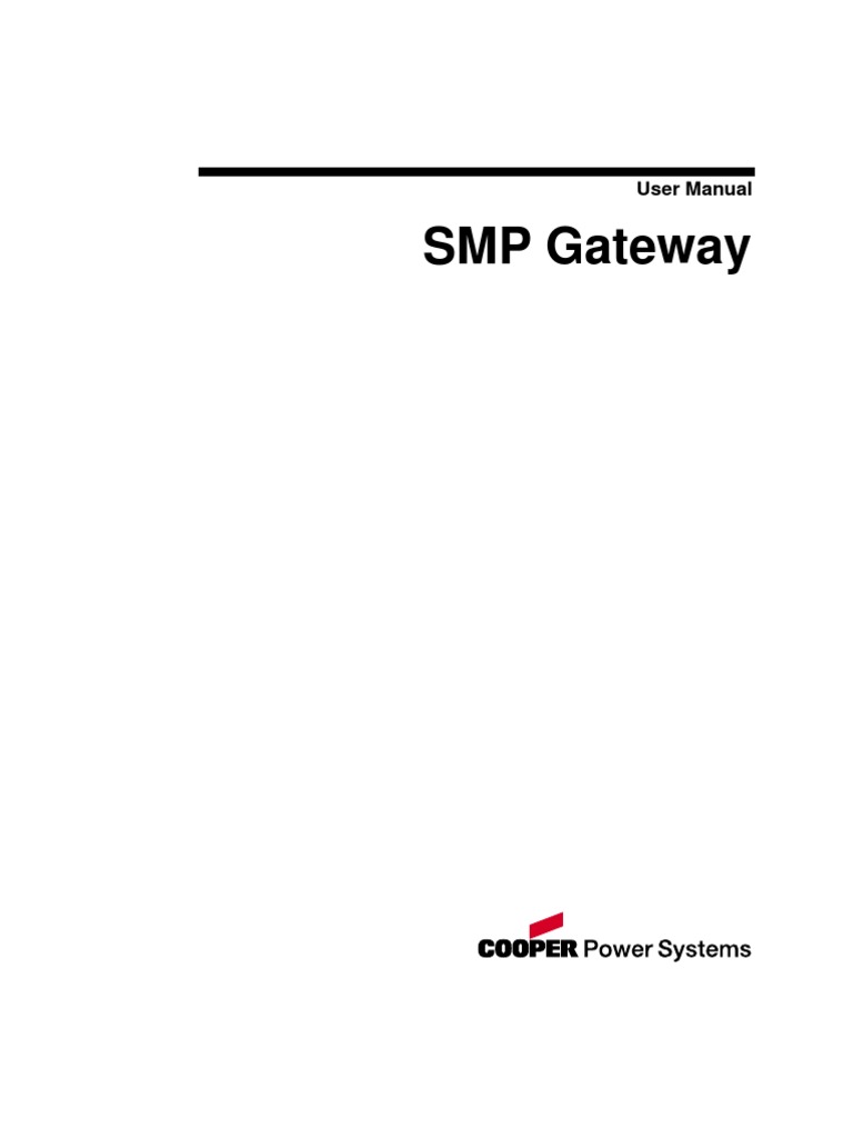 SMP Gateway User Manual | PDF | Scada | Gateway (Telecommunications)