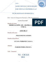 Modulacion Am Banda Lateral Unica(Am-blu) - Isi -Telecomunicaciones-(Franz Paredes Perez)