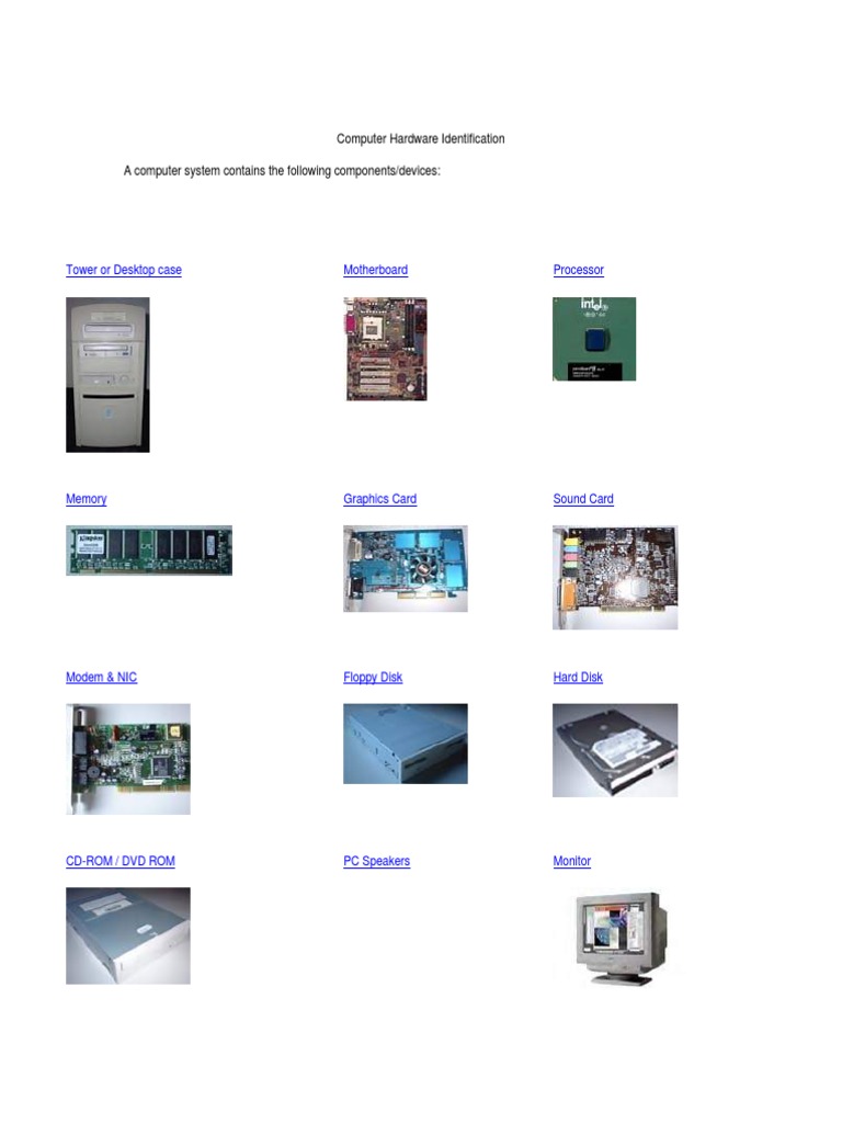 Components of Computer PDF Personal Computers Disk Storage