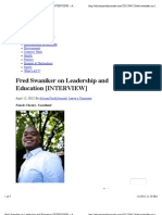 Fred Swaniker On Leadership and Education (INTERVIEW) - AfricanYouthJournals