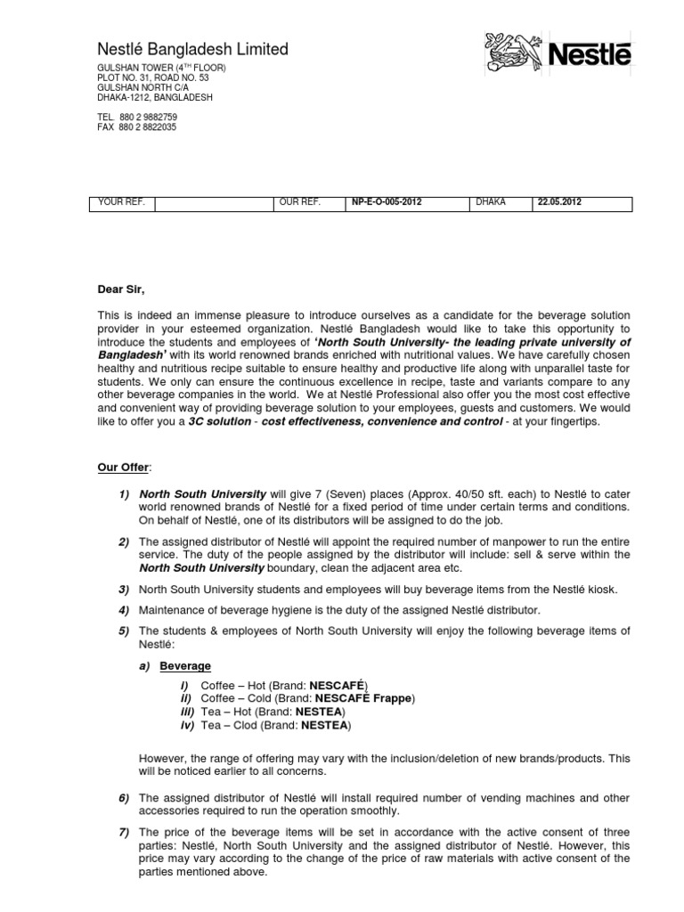 Nestlé Beverage Solutions for NSU | PDF | Drink | Nestlé