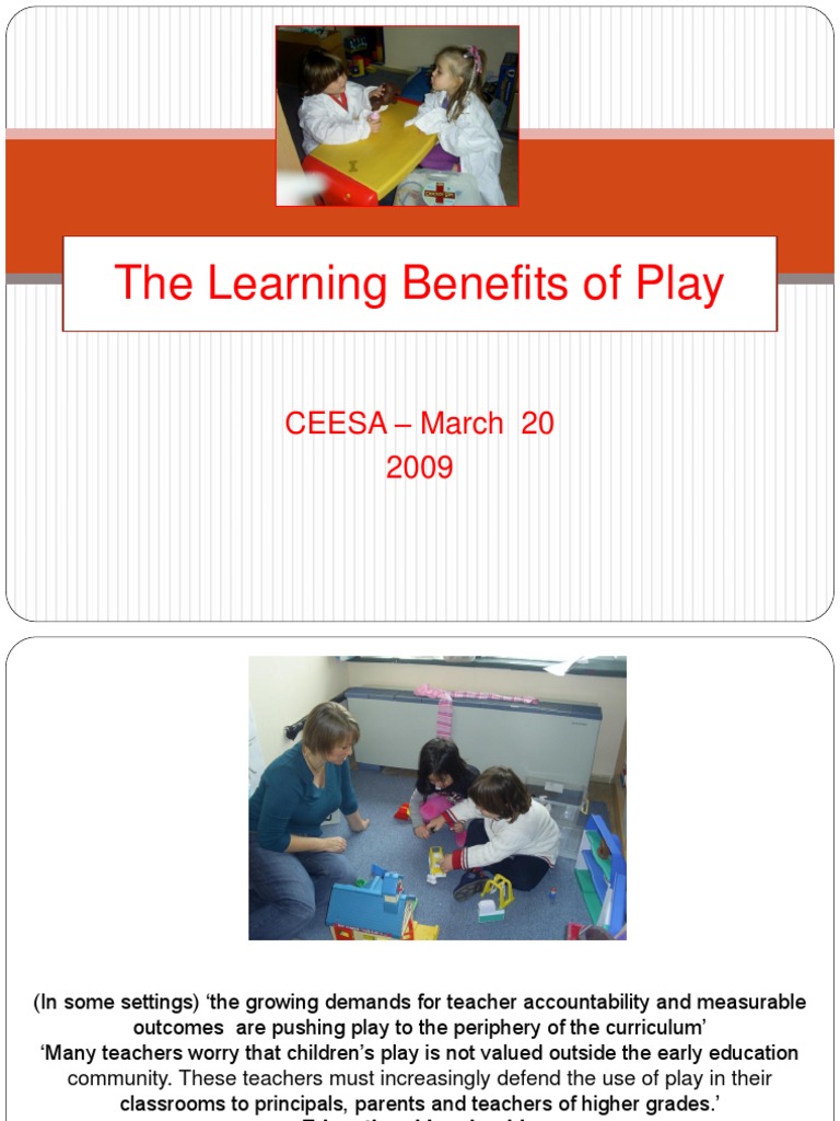 Benefits of Play in Early Education | PDF | Preschool | Teachers