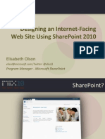 Designing An Internet-Facing Web Site Using Sharepoint 2010: Elisabeth Olson