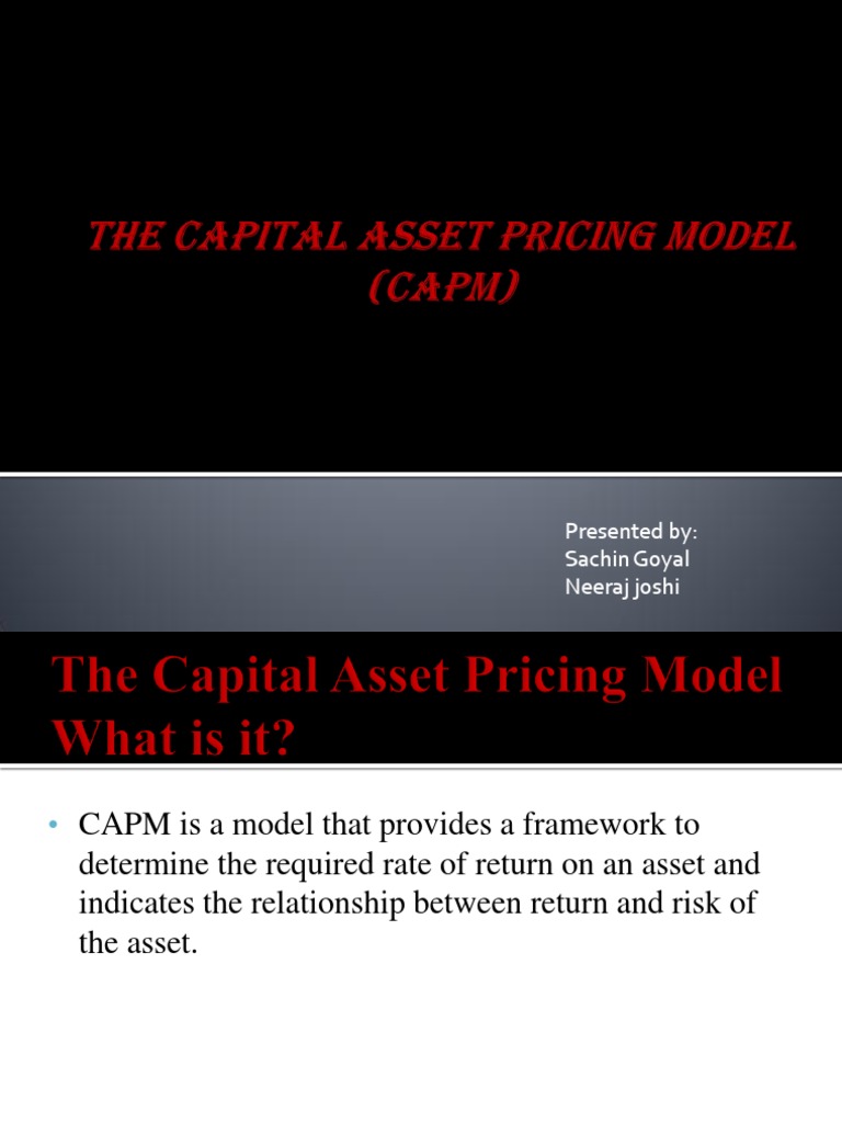 CAPM: Understanding Beta Coefficient | PDF | Capital Asset Pricing ...