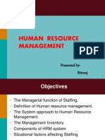 Human Resource Management: Presented By-Rituraj
