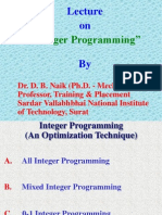 Integer Programming (1) - Lecture