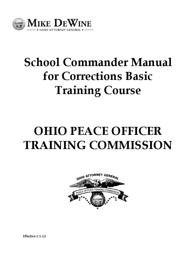 Corrections Basic Training Commander Manual Effective 1-1-13 | Professional  Certification | Recruit Training