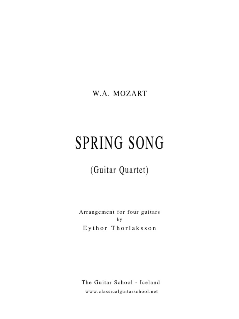 Spring Song | PDF | Guitares | Instrument de la famille guitare