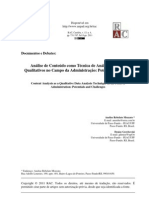 Análise de Conteúdo Como Técnica de Análise de Dados Qualitativos No Campo Da ADM - Potencial e Desafios