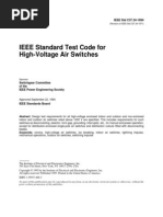 IEEE STD C37.34-1994 IEEE Standard Test Code For High-Voltage Air Switches