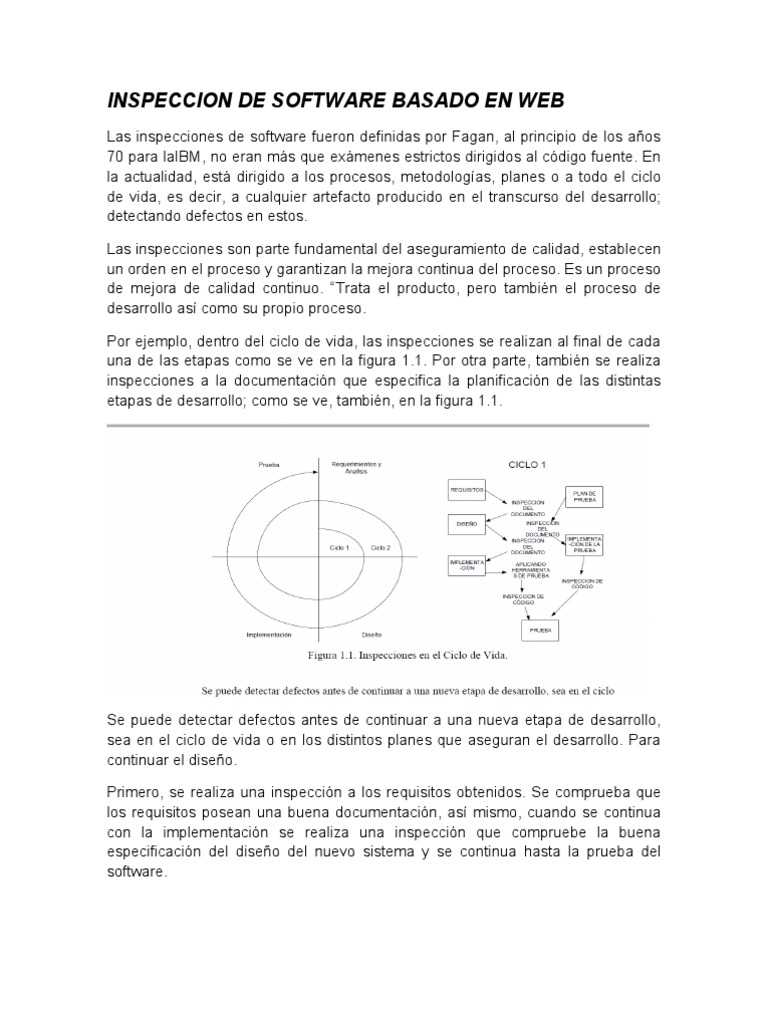 Inspeccion de Software Basado en Web | PDF | Medición | Software