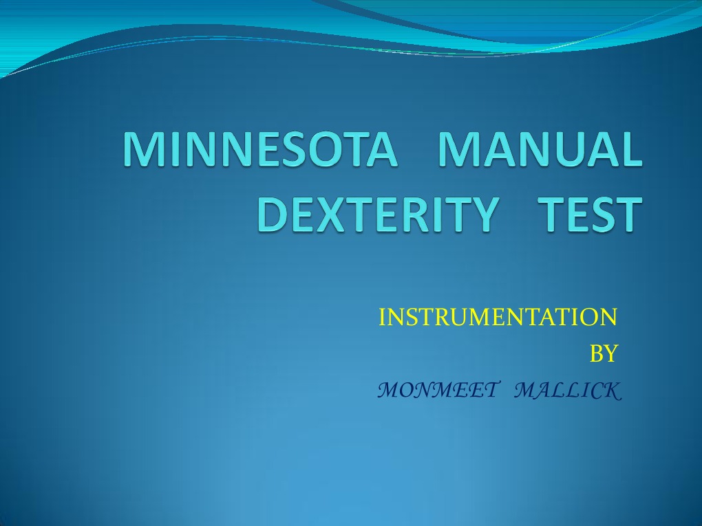 Monmeet Instrumentation MMDT PDF Psychology Psychological Concepts