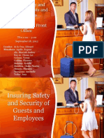 Insuring Safety and Security of Guests and Employees & Training in The Front Office