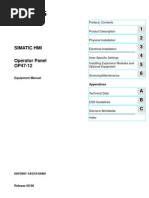 1 2 3 4 5 6 Operator Panel OP47-12 Simatic Hmi: Equipment Manual