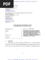 Download 112012 Motion to Dismiss Malibu Media LLCs Amended Complaint Bellwether by Jordan Rushie SN113987801 doc pdf